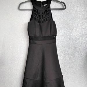 Emerald Sundae Women's Mesh Cut Out Halter Dress  Size S